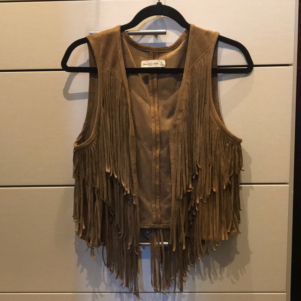Abercrombie & Fitch Suede Fringe Vest